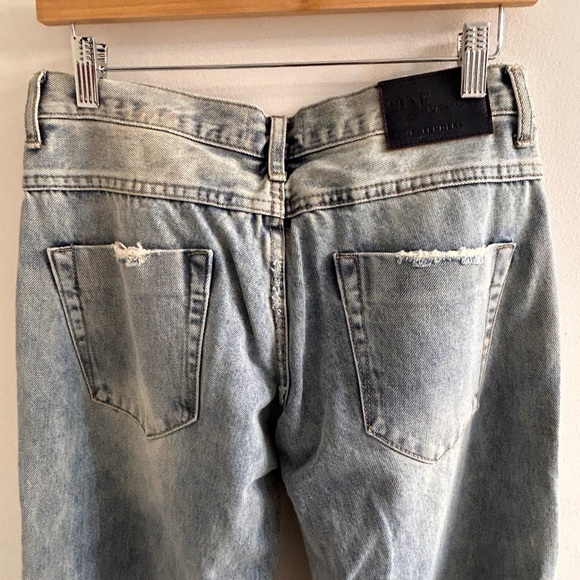 “ONE X ONE TEASPOON”WIDE LEGS JEANS/SIZE 25/MID-HIGH WAIST/SIDE STRIPE/COWGIRL - Picture 6 of 12